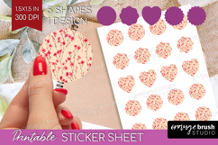 Tiny Flowers Round Sticker - Floral Printable Sticker Sheet Product Image 1