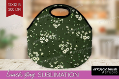 Tiny Flowers Lunch Bag - Floral Lunch Bug PNG Sublimation Product Image 1