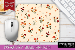 Tiny Flowers Mouse Pad Sublimation - Floral Mousepad PNG Product Image 1