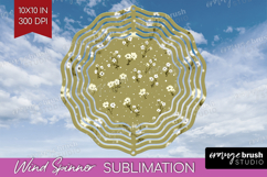 Tiny Flowers Wind Spinner Sublimation PNG - Floral Round Product Image 1