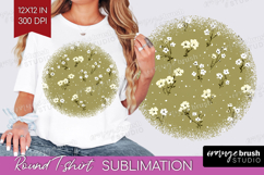 Tiny Flowers Round Tshirt Background - Floral PNG Product Image 1
