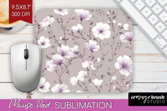 Tiny Flowers Mouse Pad Sublimation - Floral Mousepad PNG Product Image 1
