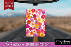 Tiny Flowers Air Freshener PNG - Floral PNG Sublimation Product Image 1