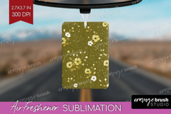 Tiny Flowers Air Freshener PNG - Floral PNG Sublimation Product Image 1