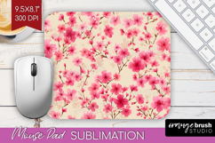 Tiny Flowers Mouse Pad Sublimation - Floral Mousepad PNG Product Image 1
