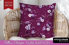Tiny Flowers Pillow Sublimation - Floral Pillow Cover PNG Product Image 1