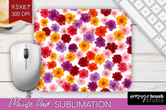 Tiny Flowers Mouse Pad Sublimation - Floral Mousepad PNG Product Image 1