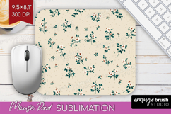 Tiny Flowers Mouse Pad Sublimation - Floral Mousepad PNG Product Image 1