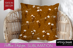 Tiny Flowers Pillow Sublimation - Floral Pillow Cover PNG Product Image 1