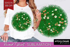 Tiny Flowers Round Tshirt Background - Floral PNG Product Image 1