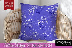 Tiny Flowers Pillow Sublimation - Floral Pillow Cover PNG Product Image 1