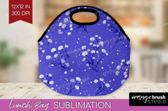 Tiny Flowers Lunch Bag - Floral Lunch Bug PNG Sublimation Product Image 1
