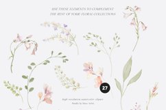 Floral Watercolor Collection, Tiny Flowers Floral Clipart Product Image 3