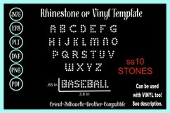 Rhinestone Tiny Font - .65 inch tall - Cut Files Letters A-Z Product Image 1
