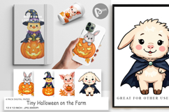 Digital Paper Tiny Farm Halloween Product Image 1