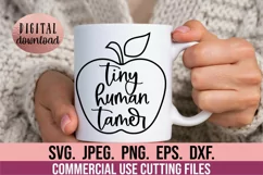 Tiny Human Tamer SVG - Teacher SVG - Teacher Quote SVG Product Image 1