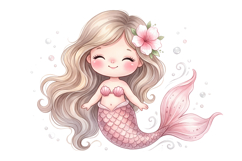 Tiny Mermaid Png | Cute Mermaid Png Product Image 1