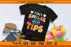 Tiny Smiles Are My Tips Lunch Lady SVG Product Image 2