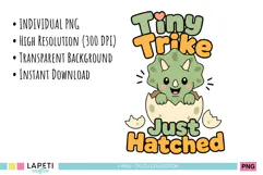 Baby triceratops collection featuring a dinosaur hatching from a spotted egg