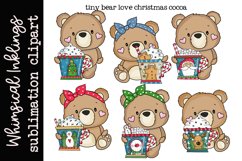 Tiny Bears Love Christmas Cocoa Sublimation Clipart Product Image 1