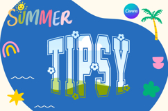 tipsy Canva Frame Varsity shirt design Product Image 1