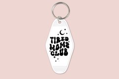tired mom club keychain svg cutting files or sublimation files for keychain