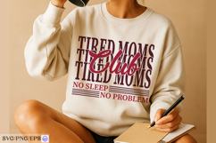 Mama Mom Mother Tired Mother's Day SVG PNG Design Product Image 3