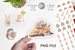 Tired Morning Commute Animal Sticker Product Image 1