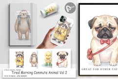 Morning Commute Animal Digital Paper Product Image 1