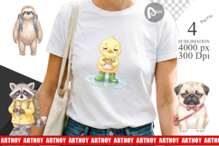 Tired Morning Commute Animal Sublimation Product Image 1