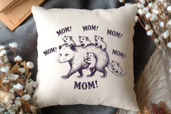 Tired Opossum Mom SVG PNG, Funny Overstimulated Mom Life Product Image 3