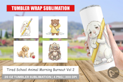 Tired School Animal Tumbler Product Image 1
