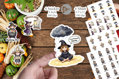 Tired Summerween Witch Sticker Product Image 1
