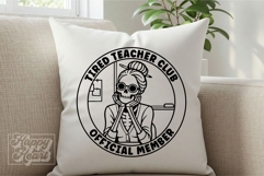 Tired Teacher Club SVG PNG - Skeleton Funny Teacher Shirt Product Image 6