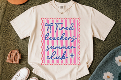 Tired Teachers Summer Club PNG, Coquette Design Product Image 2