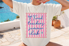 Tired Teachers Summer Club PNG, Coquette Design Product Image 3