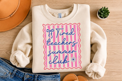 Tired Teachers Summer Club PNG, Coquette Design Product Image 4