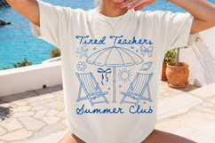 Tired Teachers Summer Club Retro PNG Product Image 3