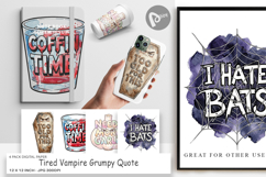 Tired Vampire Grumpy Quote Digital Paper Product Image 1