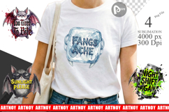 Tired Vampire Grumpy Quote Sublimation Product Image 1