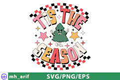 Tis the Season Christmas SVG T-shirt Design Product Image 1