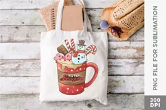 Tis the Season PNG Sublimation, Christmas Hot Cocoa Design Product Image 2