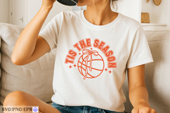 Tis the Season Basketball SVG PNG T-shirt Design Product Image 2