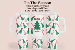 tis the season 40oz quencher tumbler sublimation full wrap high resolution transparant background