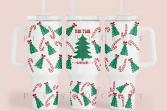 tis the season 40oz quencher tumbler sublimation full wrap high resolution transparant background