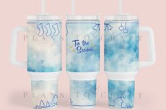 tis the season 40oz quencher tumbler sublimation full wrap high resolution transparant background