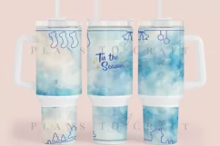 tis the season 40oz quencher tumbler sublimation full wrap high resolution transparant background