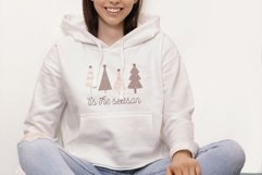 Tis the Season blushpink Boho Christmas tree PNG sublimation Product Image 1