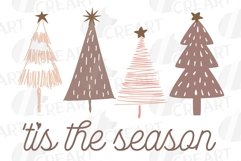 Tis the Season blushpink Boho Christmas tree PNG sublimation Product Image 2