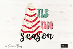 Tis the Season Christmas Cake PNG | Christmas Sublimation Product Image 3